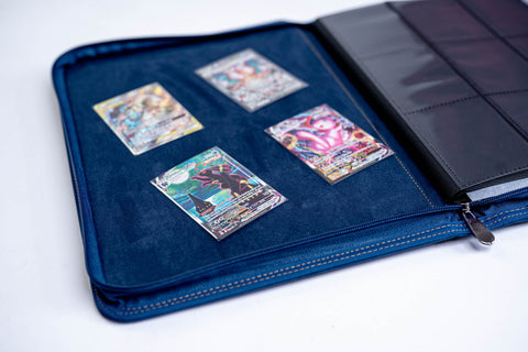 Premium suede TCG card binders zipper closure collection — Hiyori