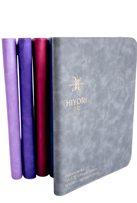 Classic suede TCG binder collection gold debossed series — Hiyori