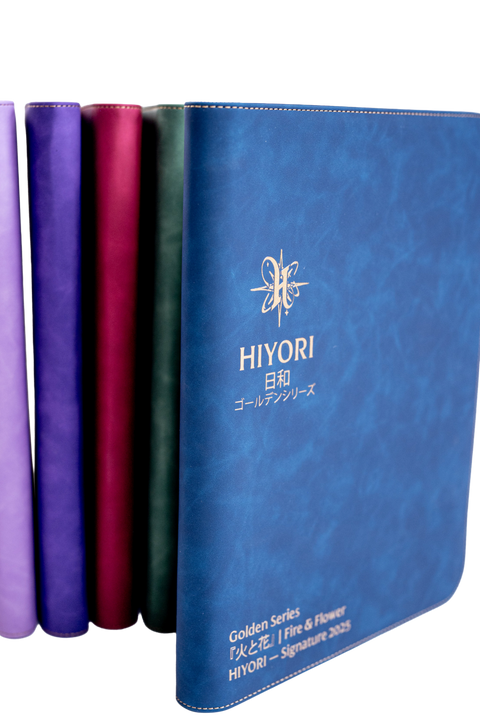Classic suede TCG binder collection gold debossed series — Hiyori