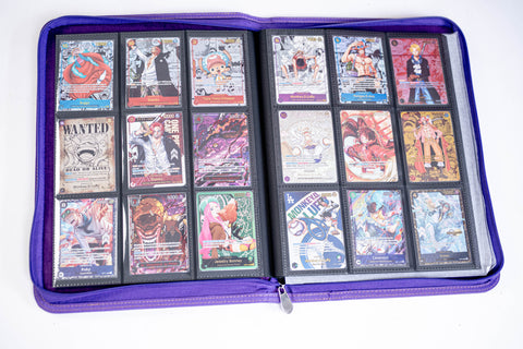 Premium suede TCG card binders zipper closure collection — Hiyori