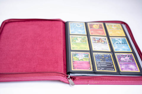 Premium suede TCG card binders zipper closure collection — Hiyori