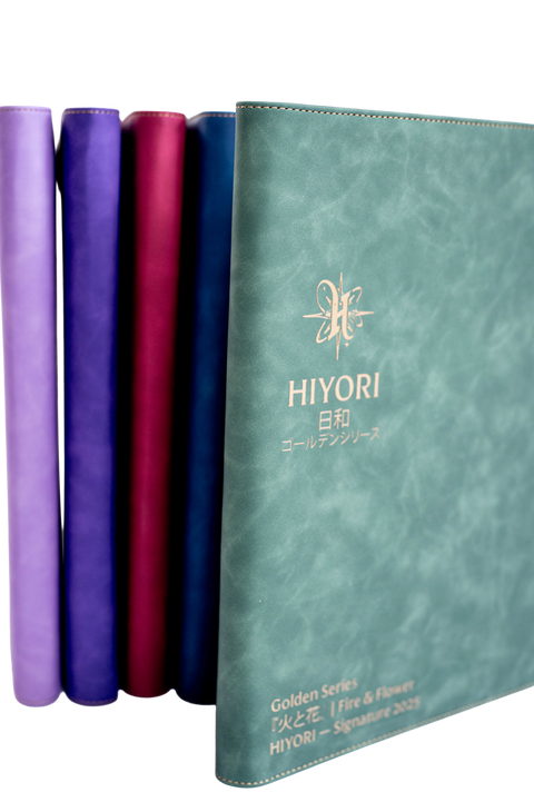 Classic suede TCG binder collection gold debossed series — Hiyori
