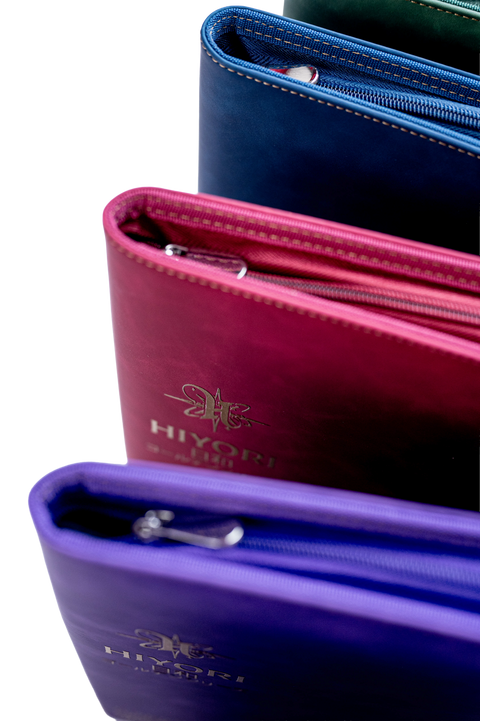 Premium suede TCG card binders zipper closure collection — Hiyori