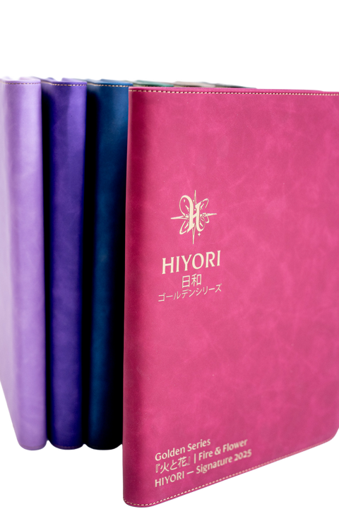 Classic suede TCG binder collection gold debossed series — Hiyori