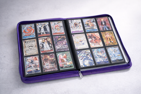 Premium suede TCG card binders zipper closure collection — Hiyori