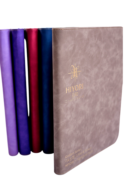 Classic suede TCG binder collection gold debossed series — Hiyori
